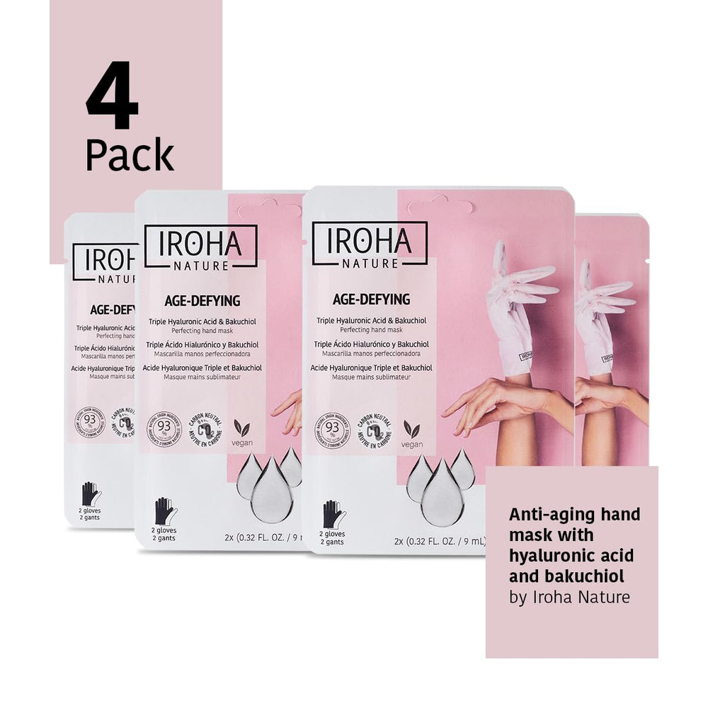 IROHA NATURE gants-mains anti-âge avec bakuchiol pour réduire les ridules.