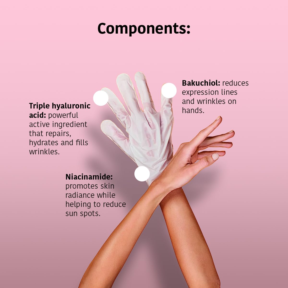 IROHA NATURE niacinamide aide à atténuer les taches lumineuses sur les mains.