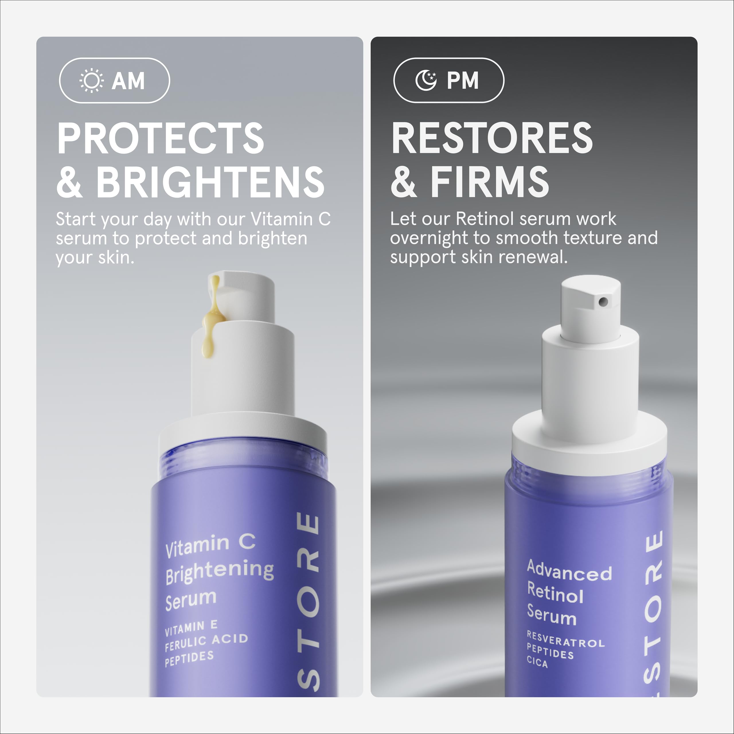 iRestore Sérum Rétinol Visage absorption rapide et texture légère prête au maquillage