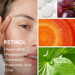 iRestore Sérum Rétinol Visage: peptides et céramides renforcent l’élasticité et la fermeté