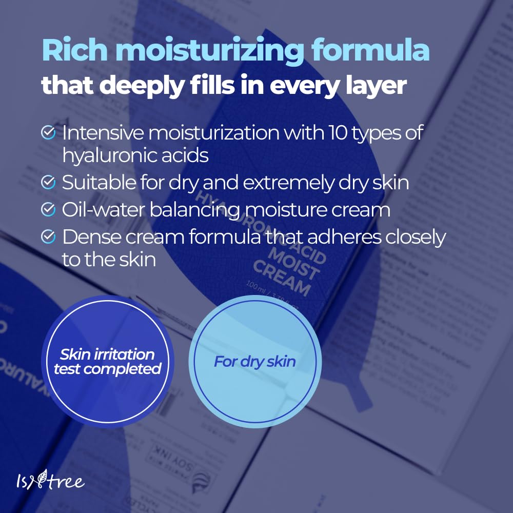 ISNTREE Crème Hyaluronique – pompe pratique pour une application facile.