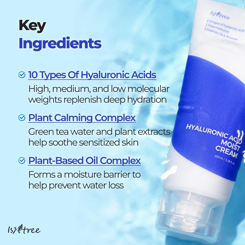 ISNTREE Étiquette – formule sans parfum adaptée peaux sensibles et véganes.