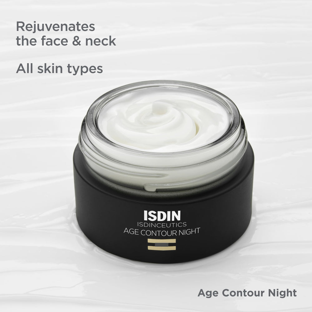 ISDIN Age Contour Nuit — peptides aidant le collagène et l’élastine.