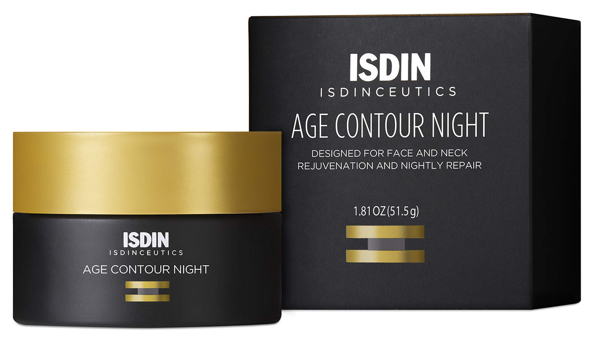 ISDIN Age Contour Nuit — crème visage et cou, texture riche pour hydratation nocturne.