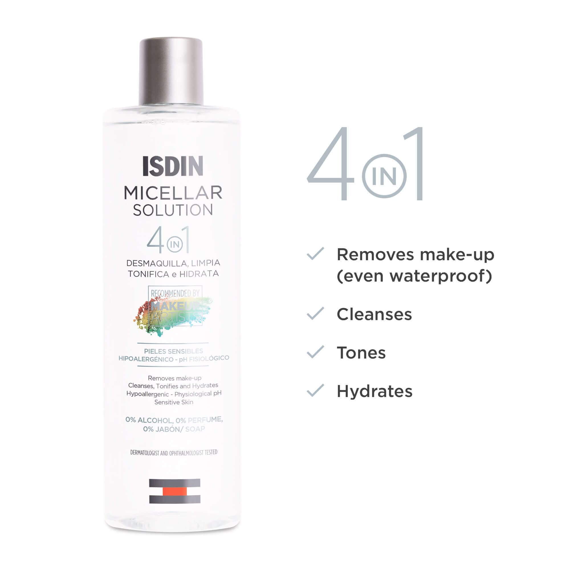 Hydratation légère après démaquillage pour confort.