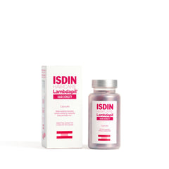 Isdin Lambdapil bouteille de capsules pour soutenir la densité capillaire au quotidien.