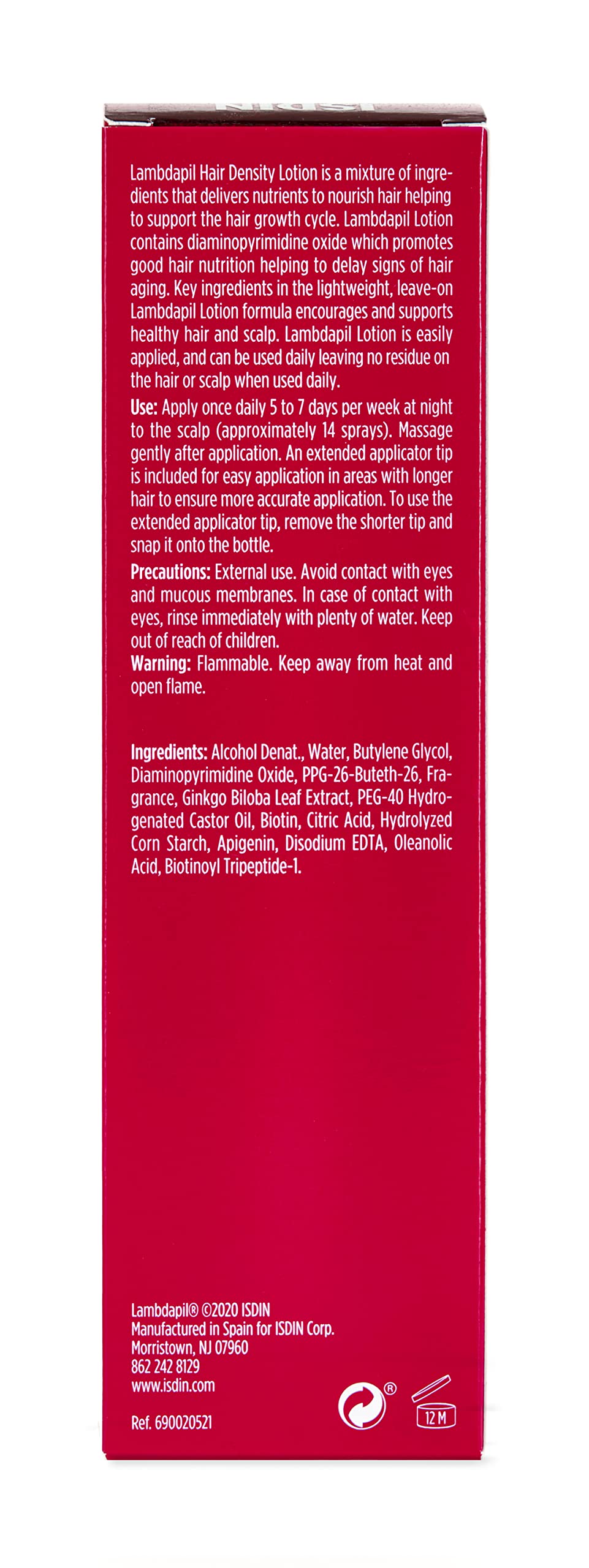 Produit développé en Espagne pour cheveux plus épais et résistants