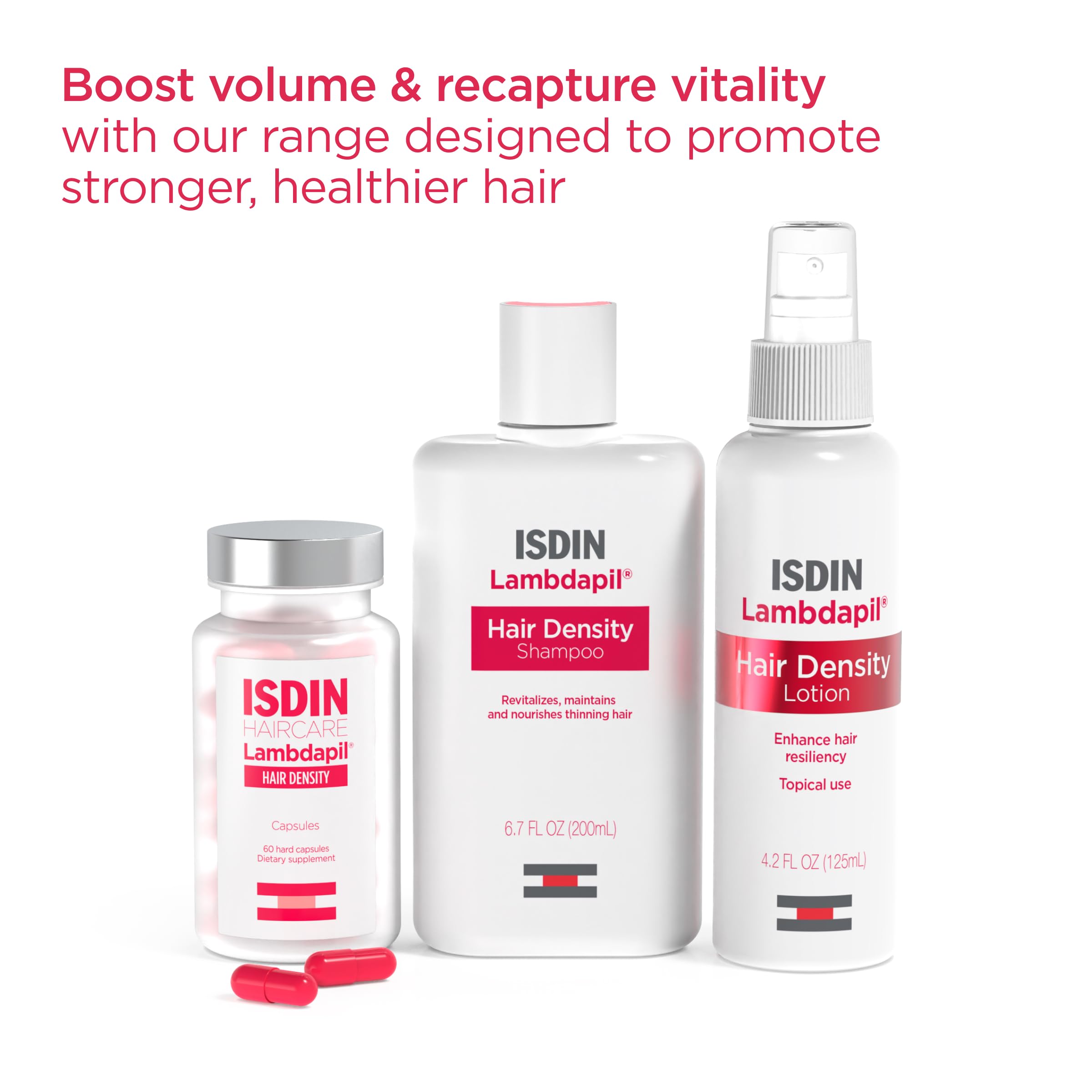 ISDIN Lambdapil: utilisation quotidienne pour soutenir densité sur trois mois