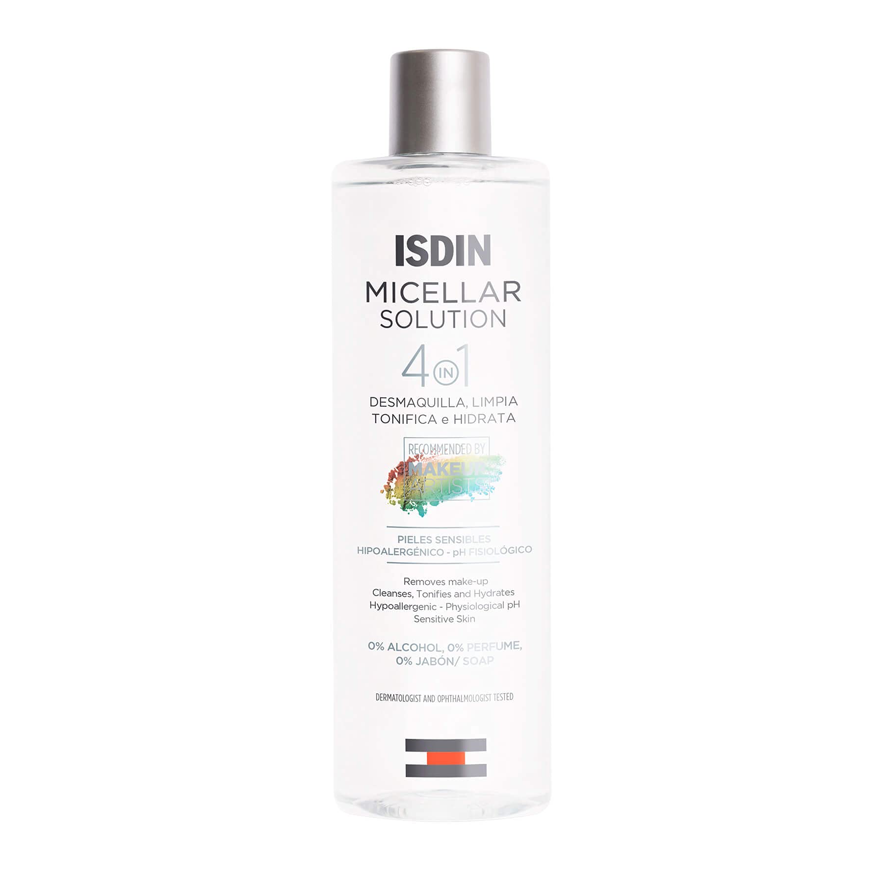 ISDIN Micellar 4-en-1, eau démaquillante douce pour peau sensible.