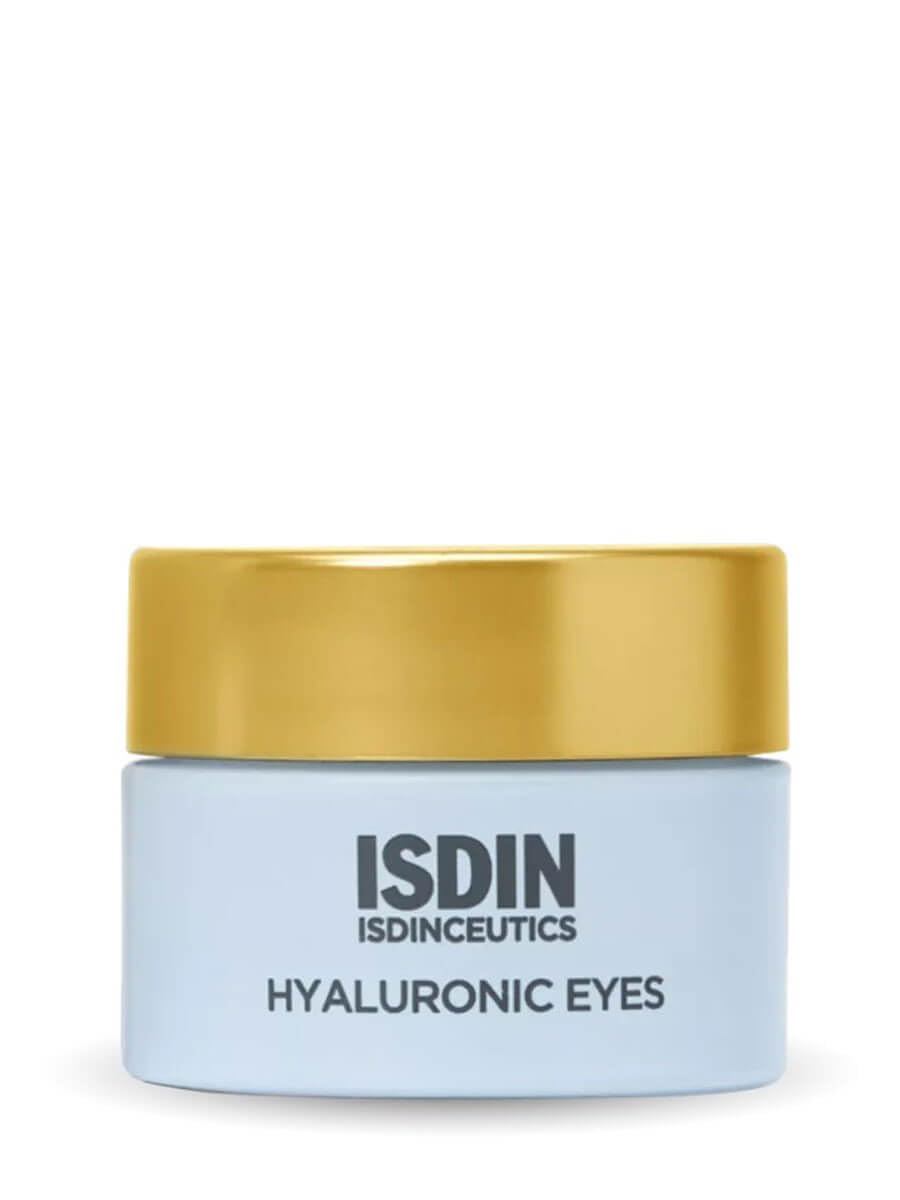 ISDIN Isdinceutics Hyaluronic Eyes, emballage, gel hydratant pour un regard plus frais.