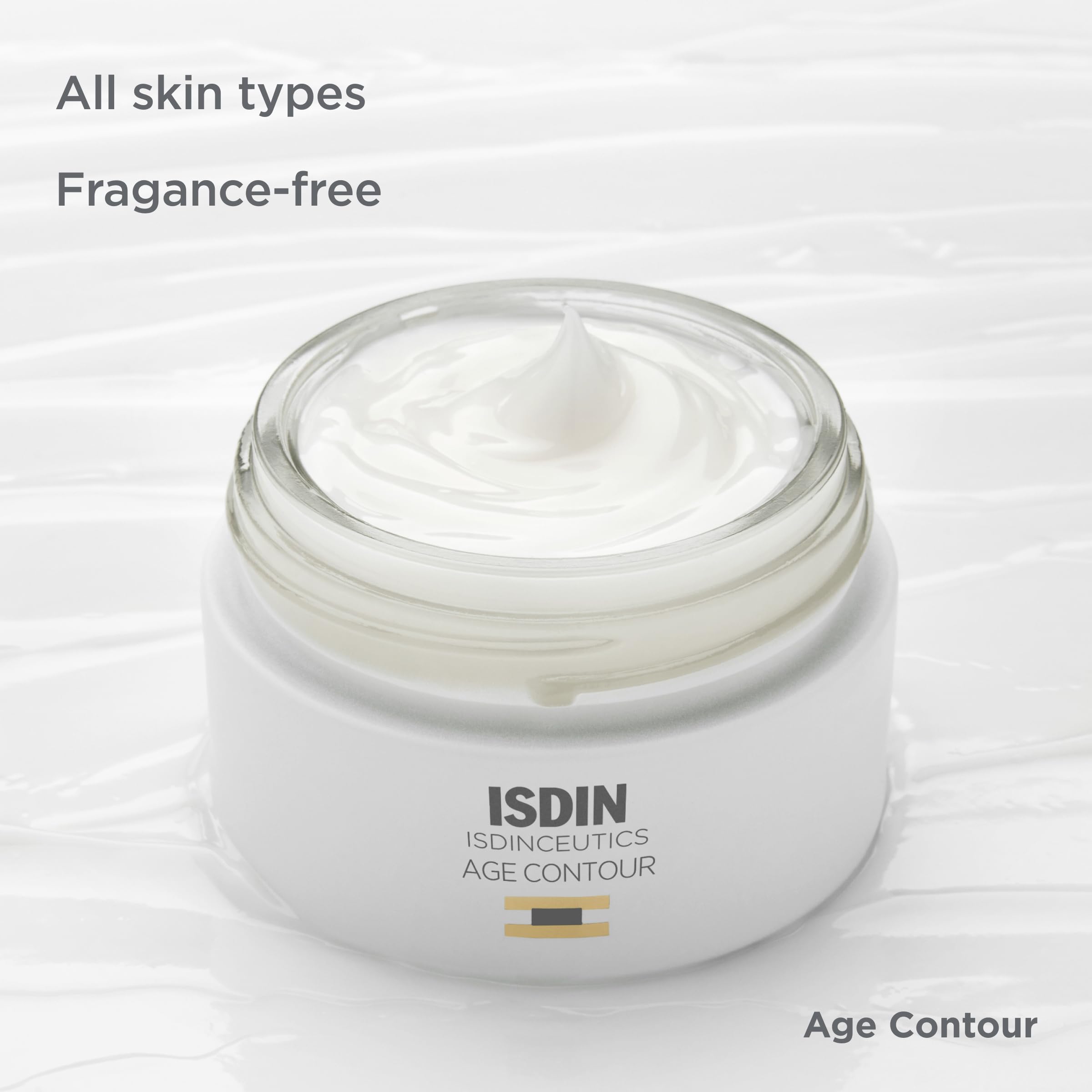 Affinage du contour visuel avec Isdinceutics Age Contour, visage plus défini.