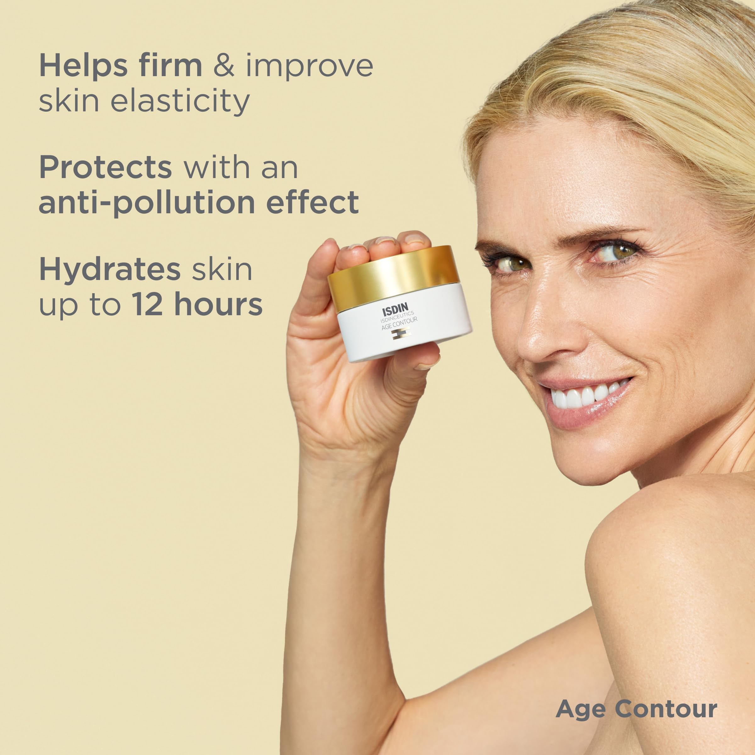 Hydratation intense grâce à Isdinceutics Age Contour pour peau durablement nourrie.