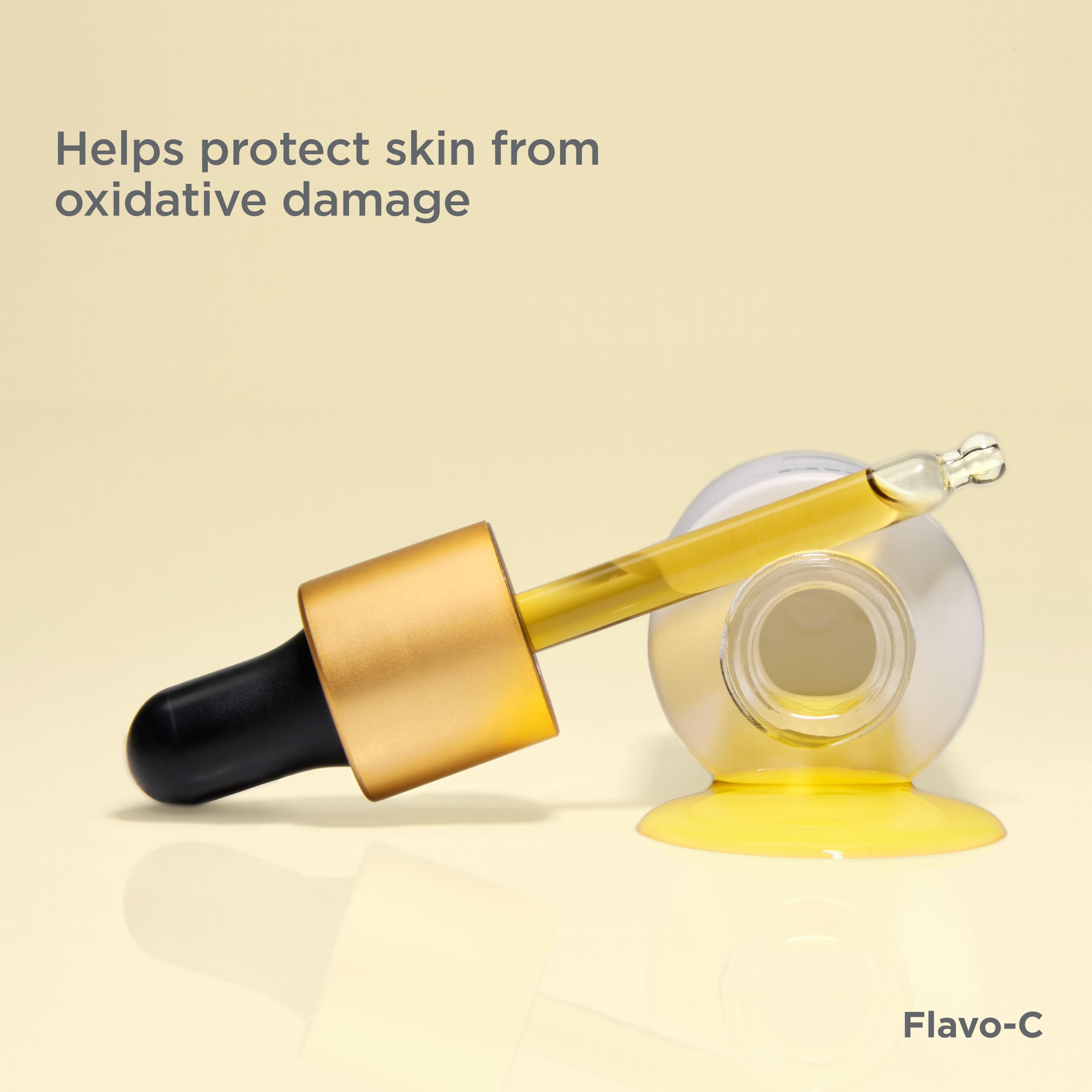 Élasticité améliorée par Flavo-C, peau plus lisse.