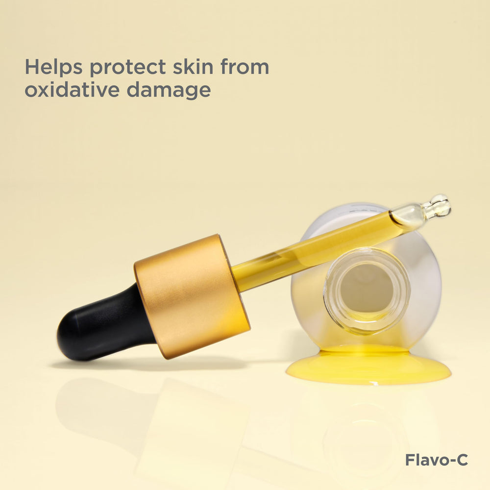 Élasticité améliorée par Flavo-C, peau plus lisse.