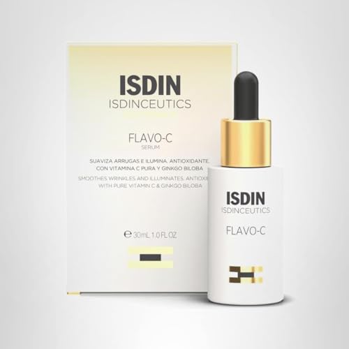 Emballage pratique ISDIN Flavo-C, idéal pour le voyage.