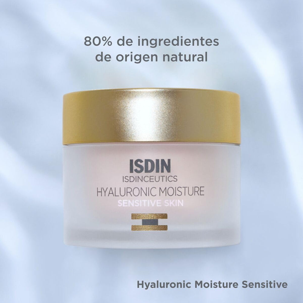 ISDIN Isdinceutics Hyaluronic Moisture, aide à limiter les rougeurs visibles lors de l'application.