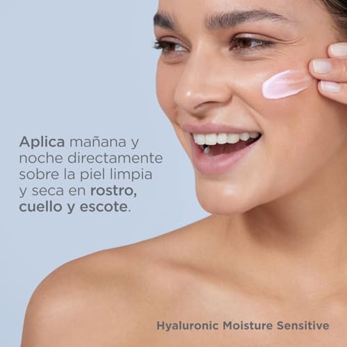 ISDIN Isdinceutics Hyaluronic Moisture, application matin et soir, soin doux hydratant et apaisant.