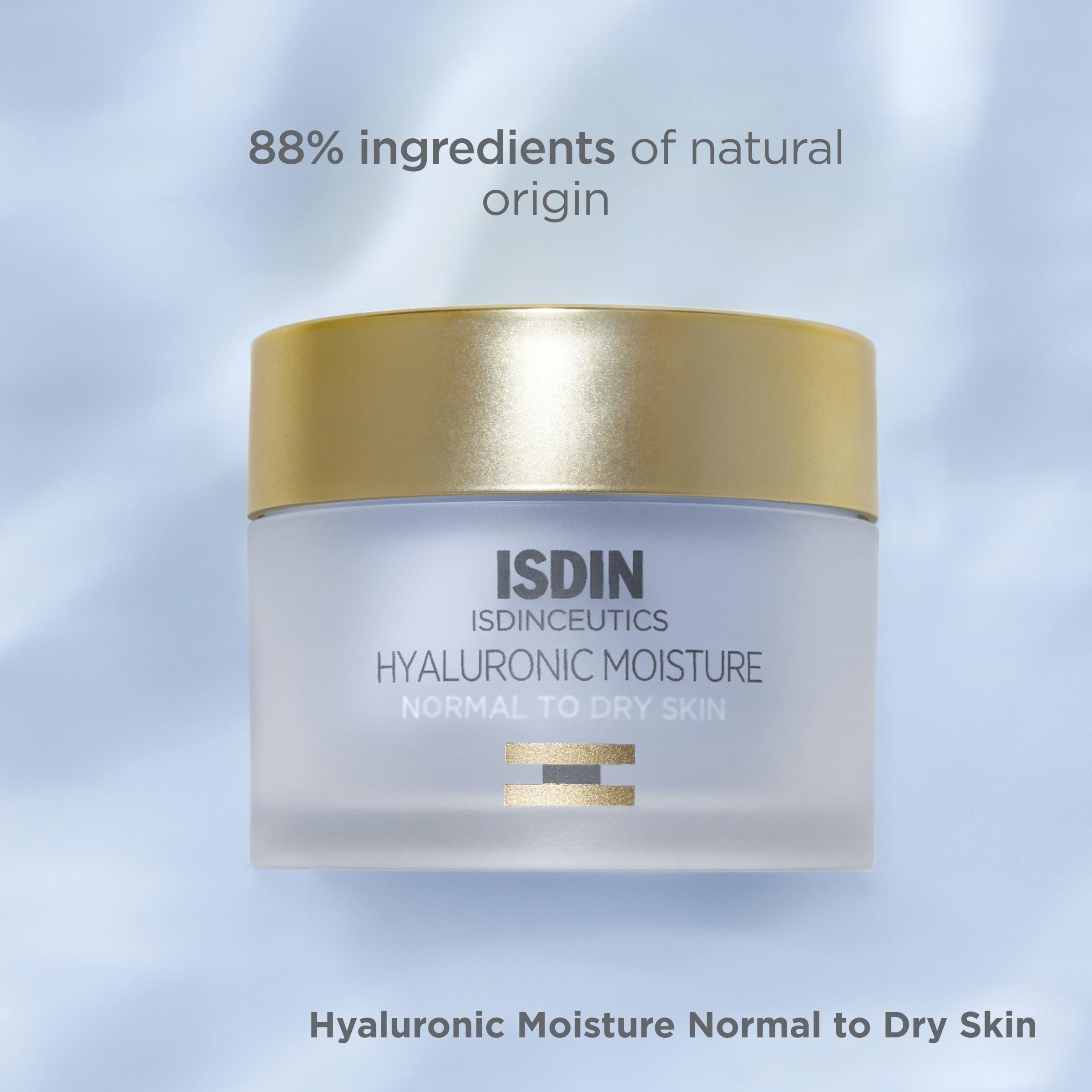 Rituel matin et soir avec Isdinceutics Hyaluronic Moisture pour une peau équilibrée.