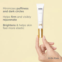 ISDIN Isdinceutics K-Ox Eyes: emballage cosmétique pratique pour la routine quotidienne.