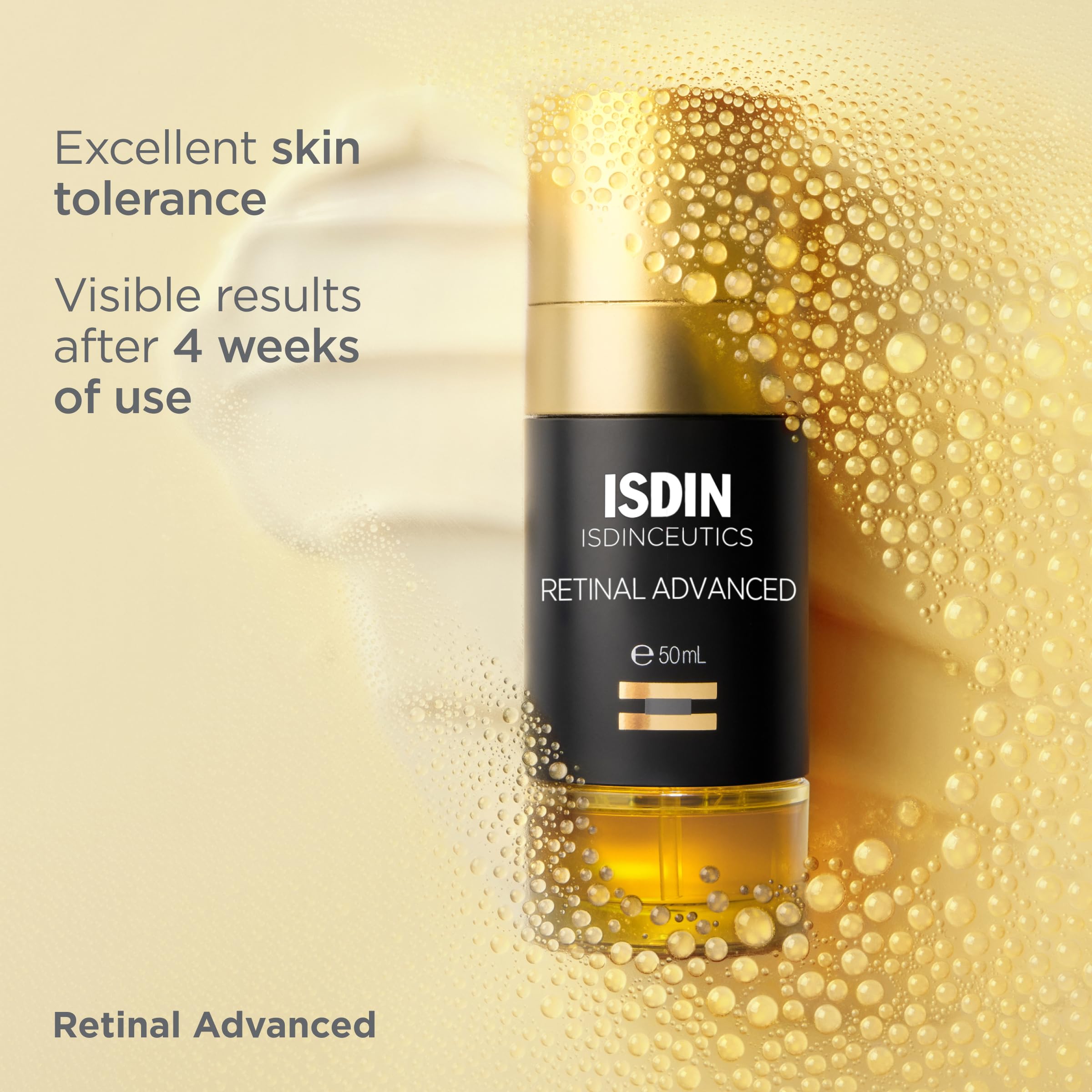 Retinaldehyde actif dans ISDIN Isdinceutics Retinal Advanced pour lisser la peau.