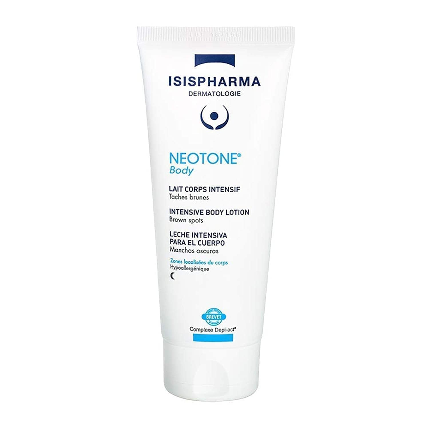 IsisPharma Intensive Body Milk, bouteille élégante, hydratation légère pour la peau.