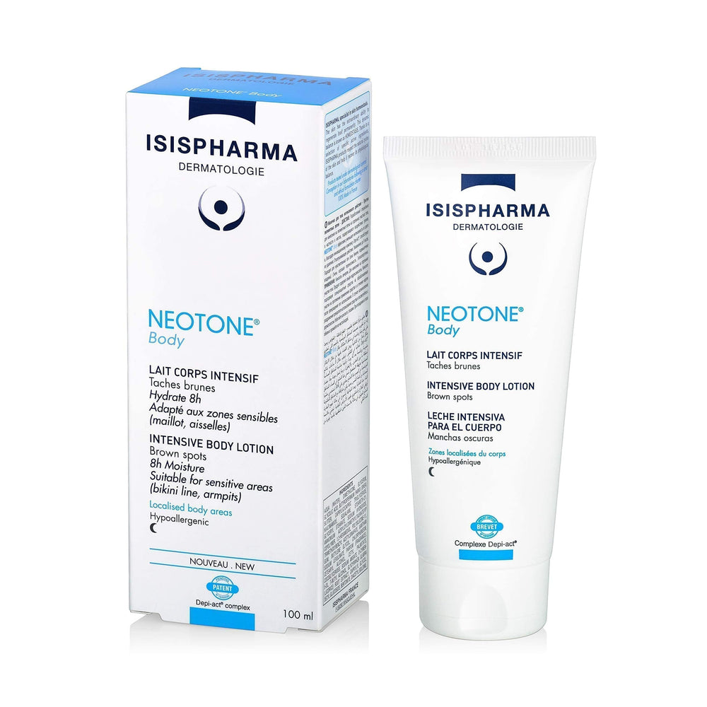 IsisPharma Intensive Body Milk, emballage été, produit estival pour peau hydratée et protégée.