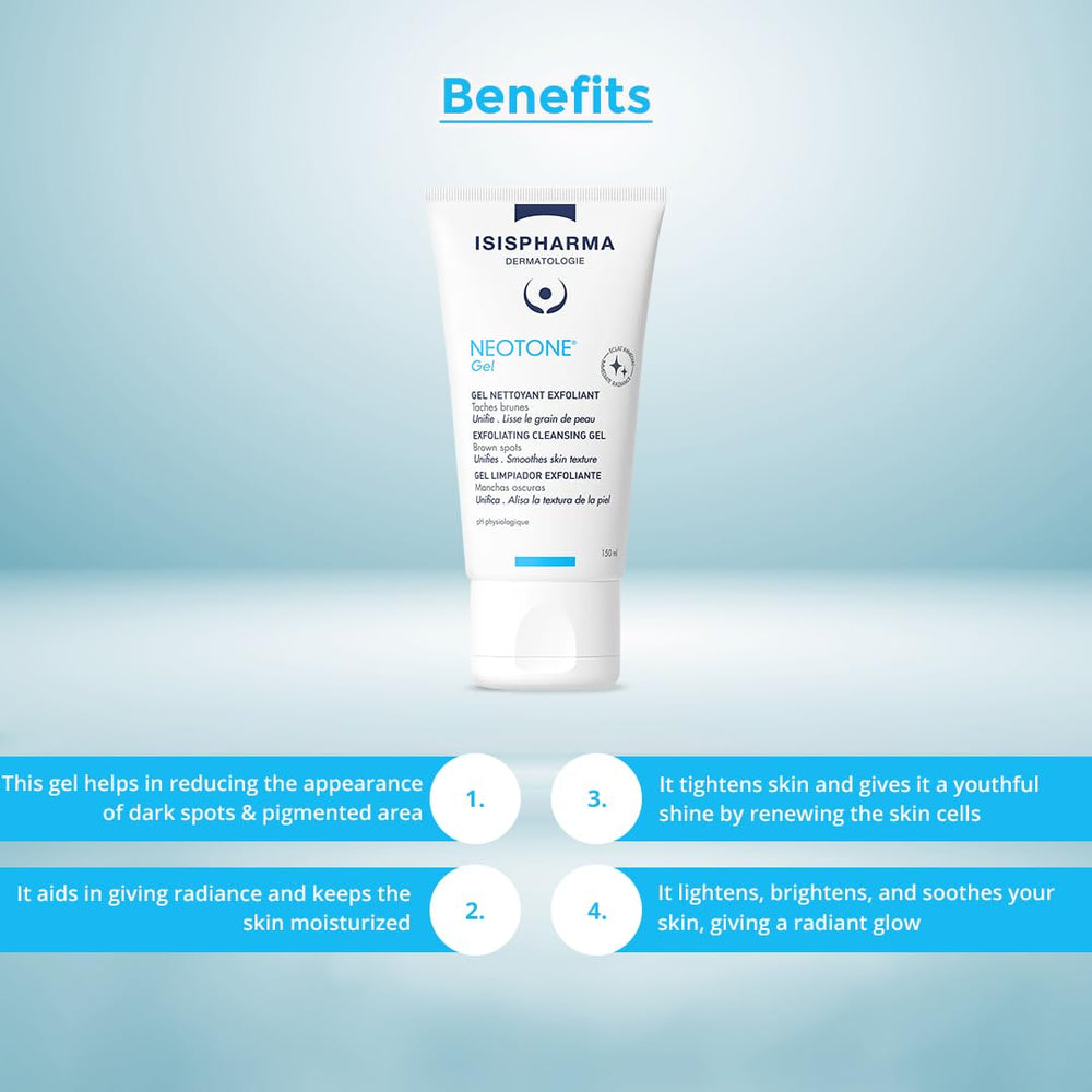 IsisPharma Neotone Gel – texture gel exfoliant pour un teint lumineux.