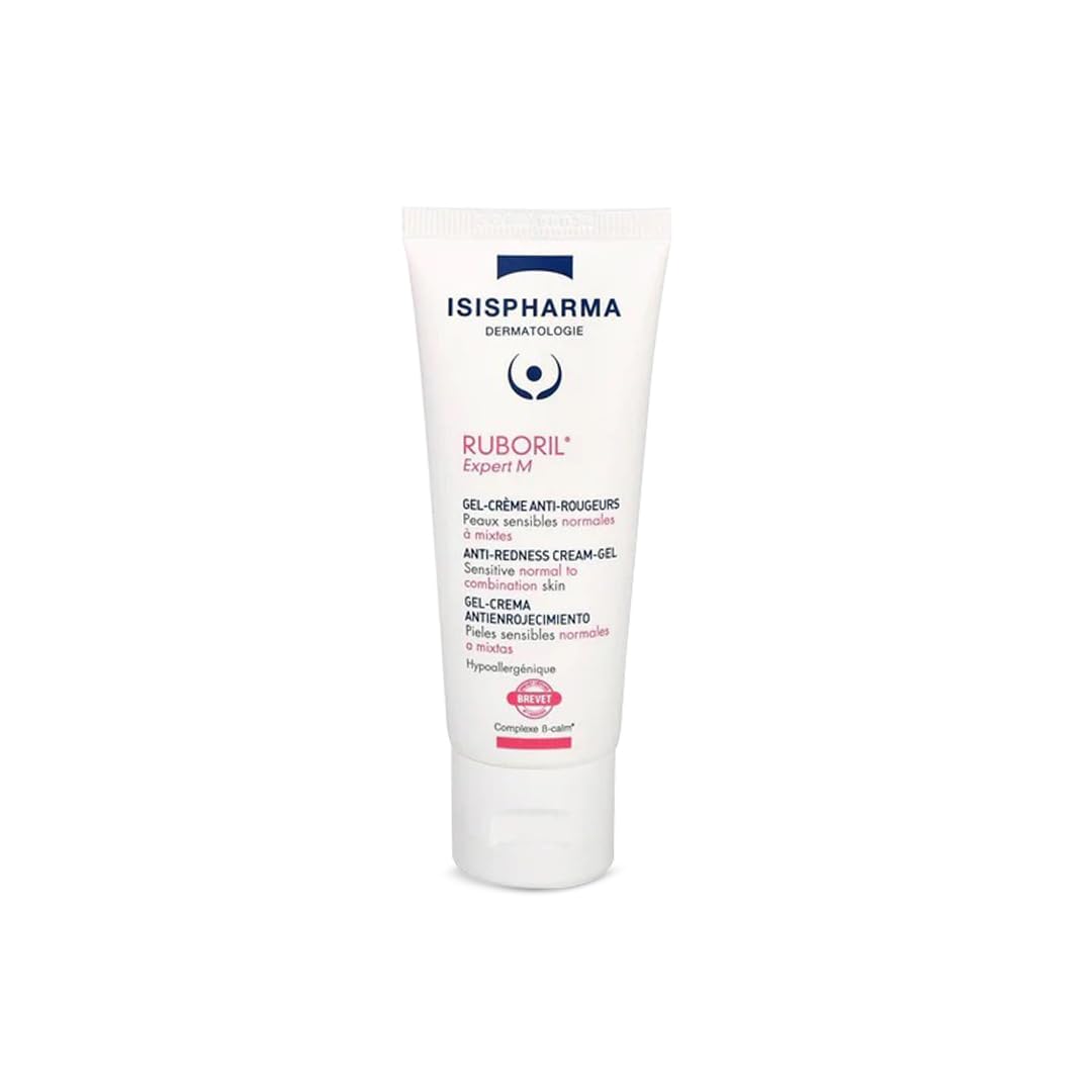 IsisPharma Ruboril Expert M crème texte: texture légère qui apaise la peau sensible.
