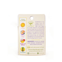 Baume lèvres Island Soap & Candle Works, format compact et portable