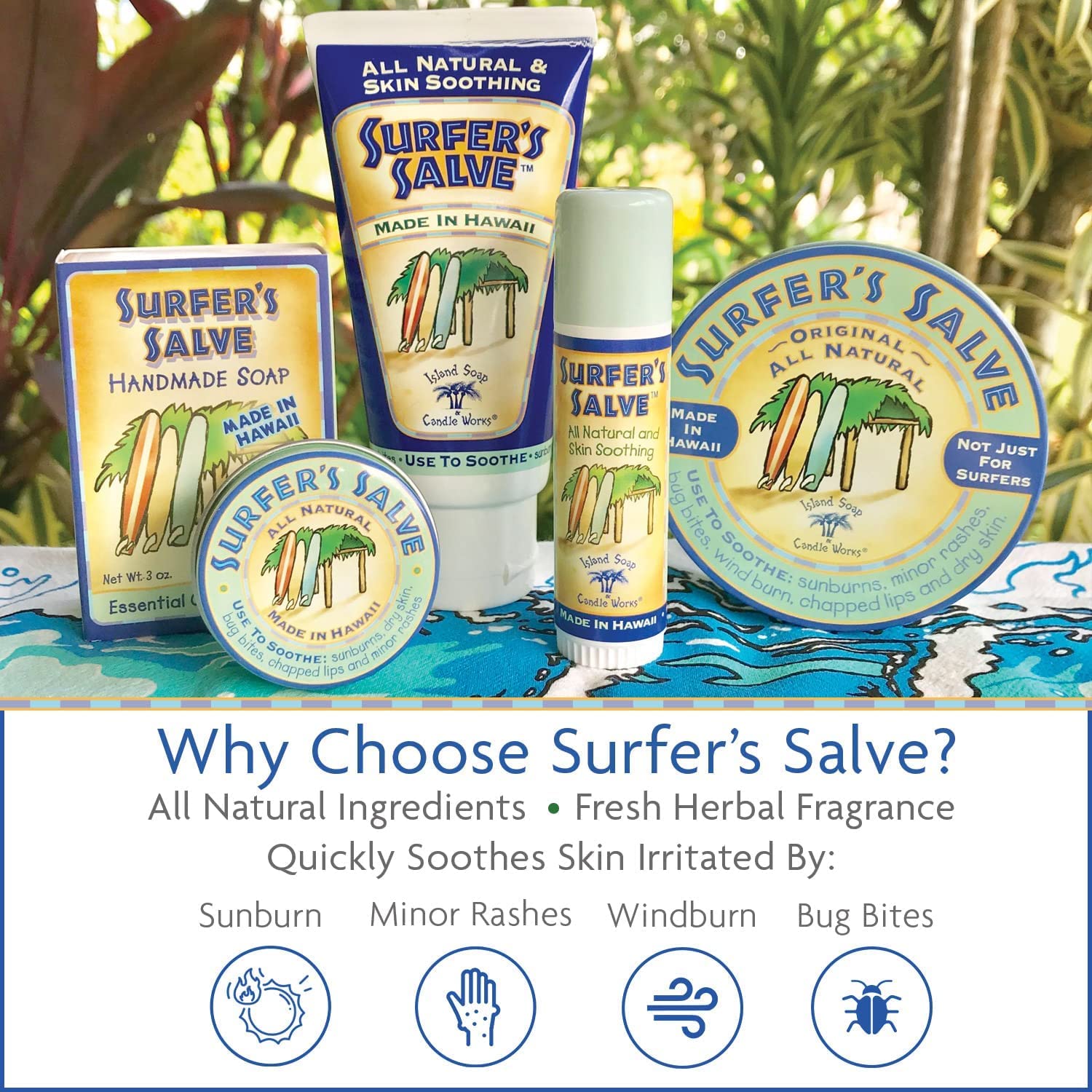 Soin discret pour lèvres et tatouages avec le Surfer-Salve-Stick.