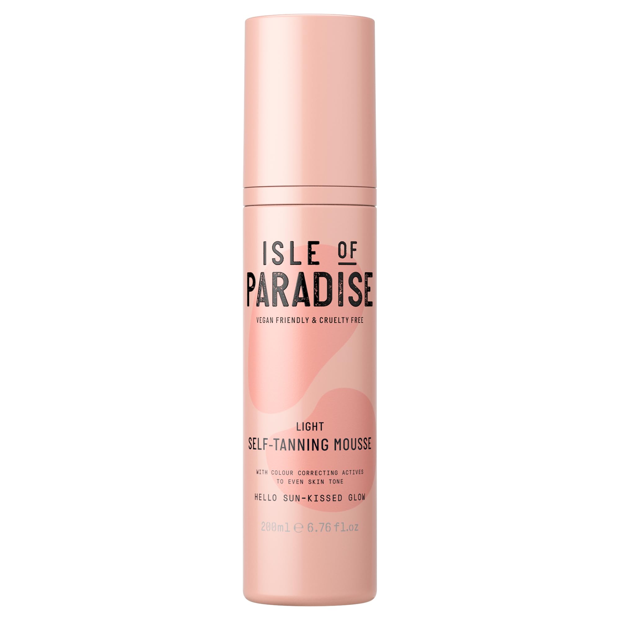 Isle of Paradise : Mousse bronzante, bouteille – couleur guide pour une application naturelle et précise.