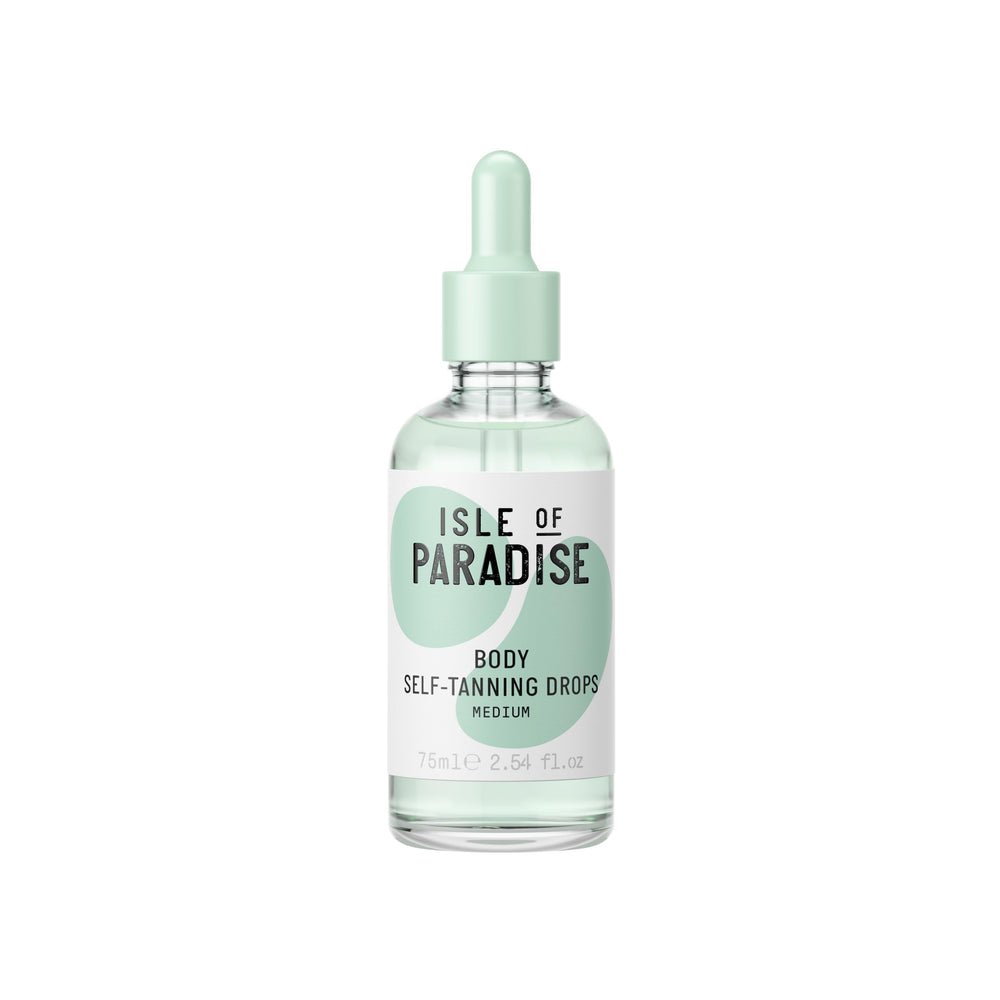 Isle of Paradise gouttes visage et corps - flacon pratique pour dosage précis.