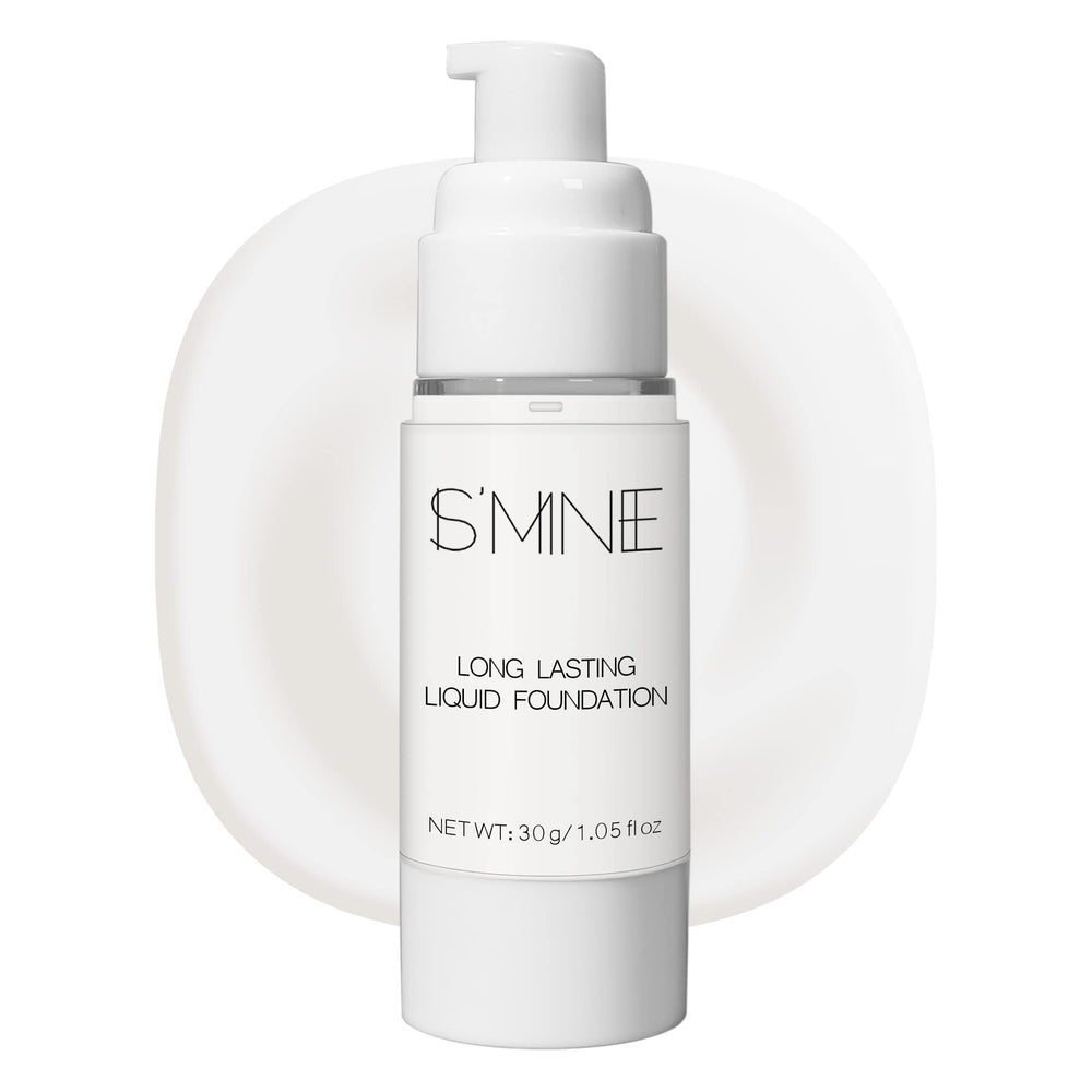 IS'MINE Fond de Teint Liquide Blanc avec pompe pour une application précise et rapide.
