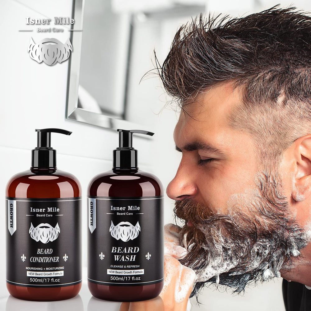 ISNER MILE Coffret cadeau barbe pour homme, cadeau utile et élégant.