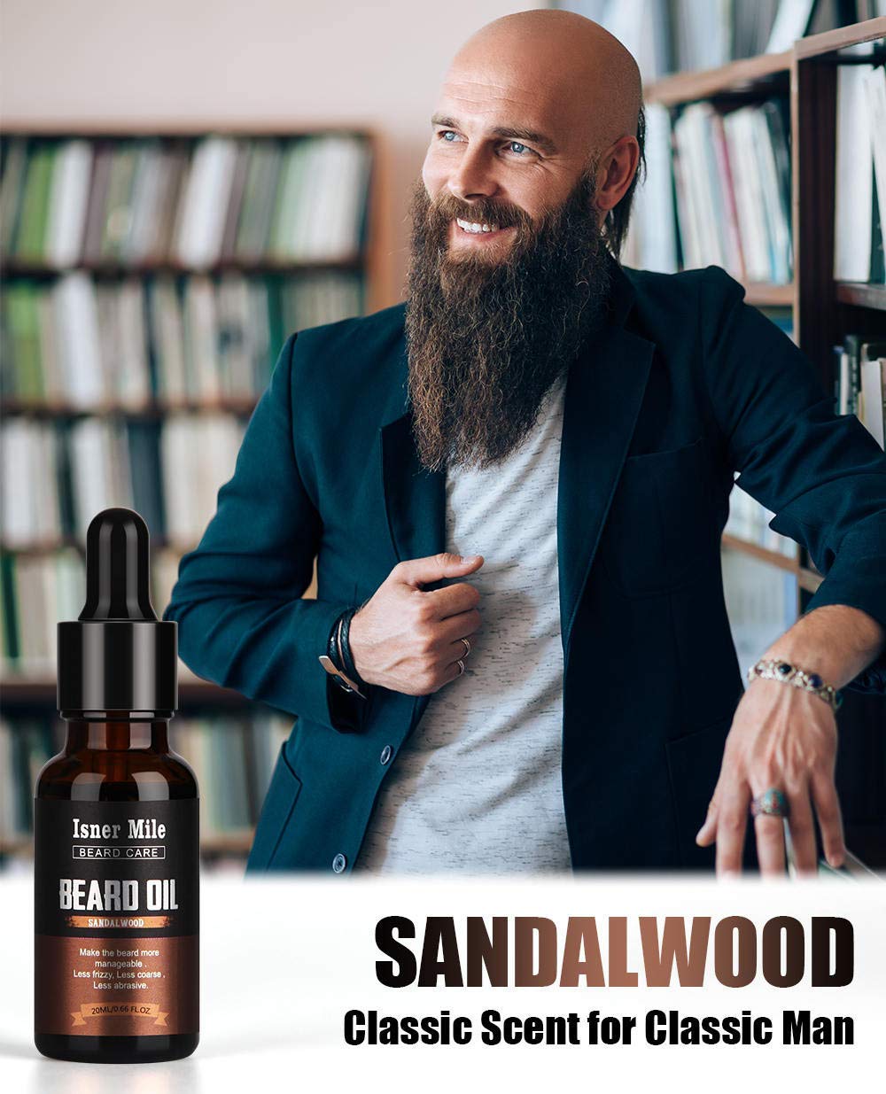 ISNER MILE huile barbe cinq pièces sauge: parfum frais et barbe bien maîtrisée.