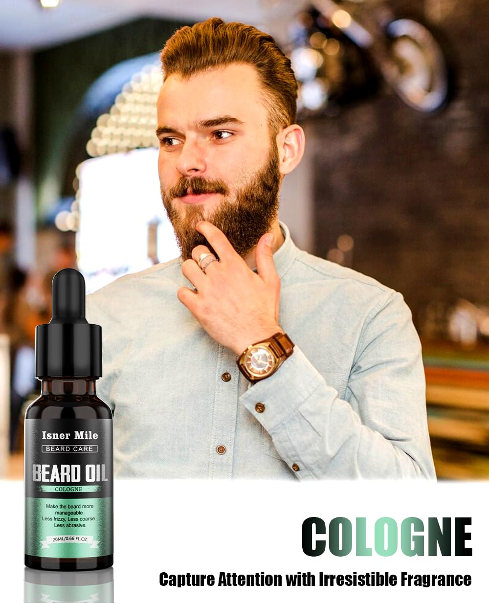 ISNER MILE huile barbe inodore: soin discret et barbe fraîche.