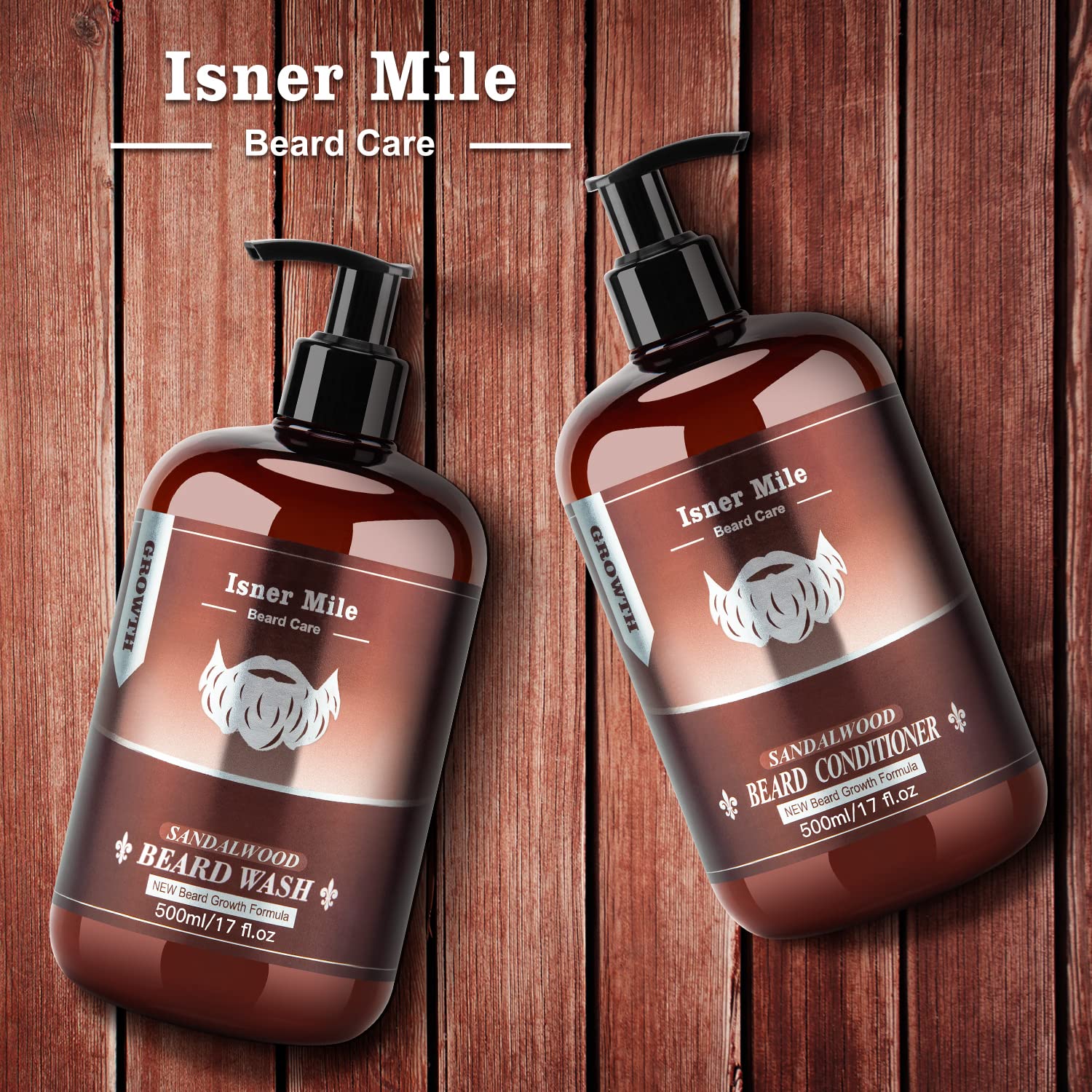 ISNER MILE Packaging Cadeau Barbe Santal: présentation soignée prête à offrir.