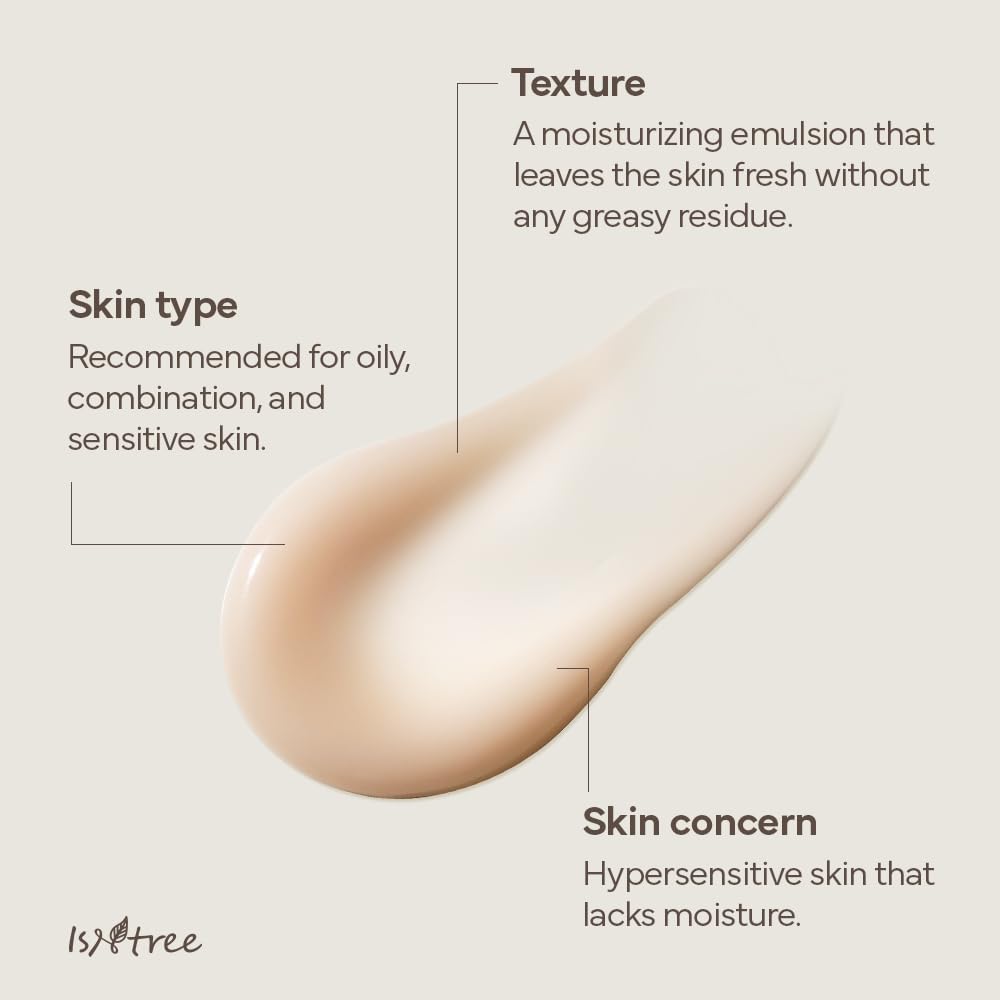 IsNtree Green Tea Fresh Emulsion on-skin application demonstrates easy daytime layering.