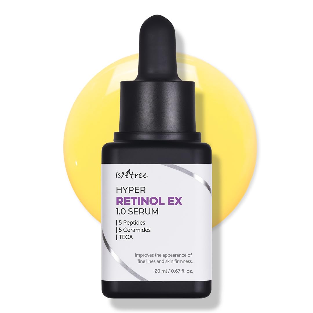 ISNTREE Hyper Retinol EX 1.0 Serum – flacon-lait, éclat et fermeté potentiels.