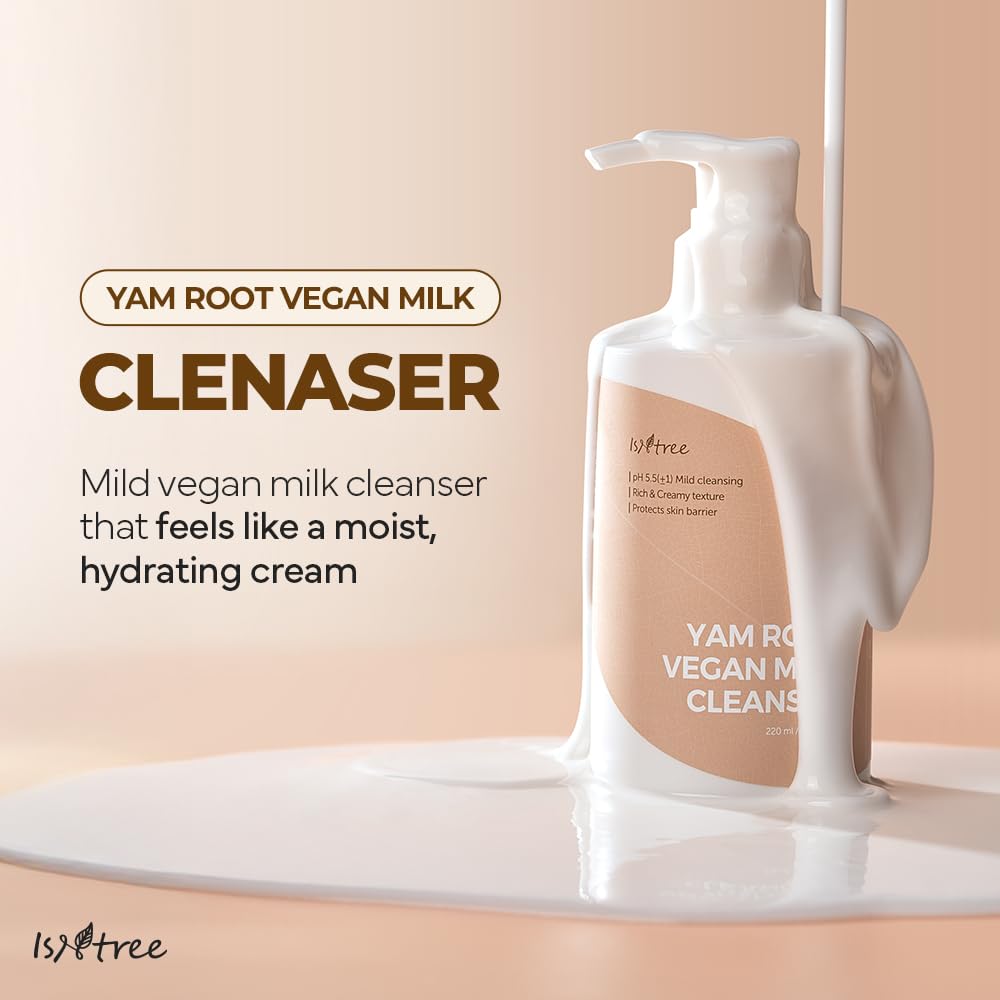 IsNtree Lait Nettoyant Igname Crème Démaquillante: démaquille en douceur