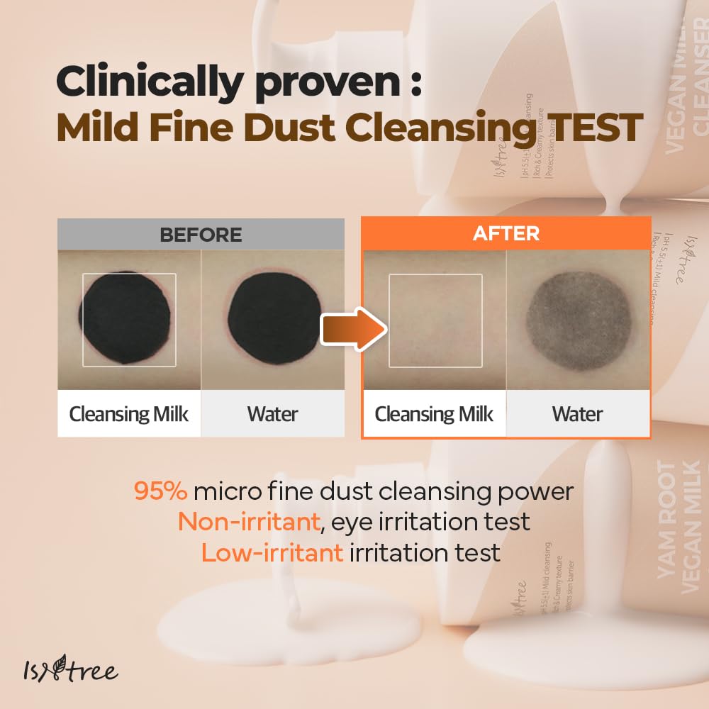 IsNtree Lait Nettoyant Igname Huiles Végétales: soin nourrissant