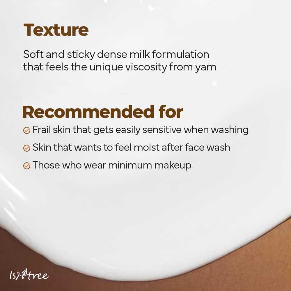 IsNtree Lait Nettoyant Igname Sans Sulfates: douceur sûre
