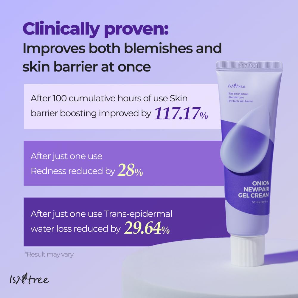 IsNtree Gel-Crème Oignon Newpair, formule douce aloe et thé vert