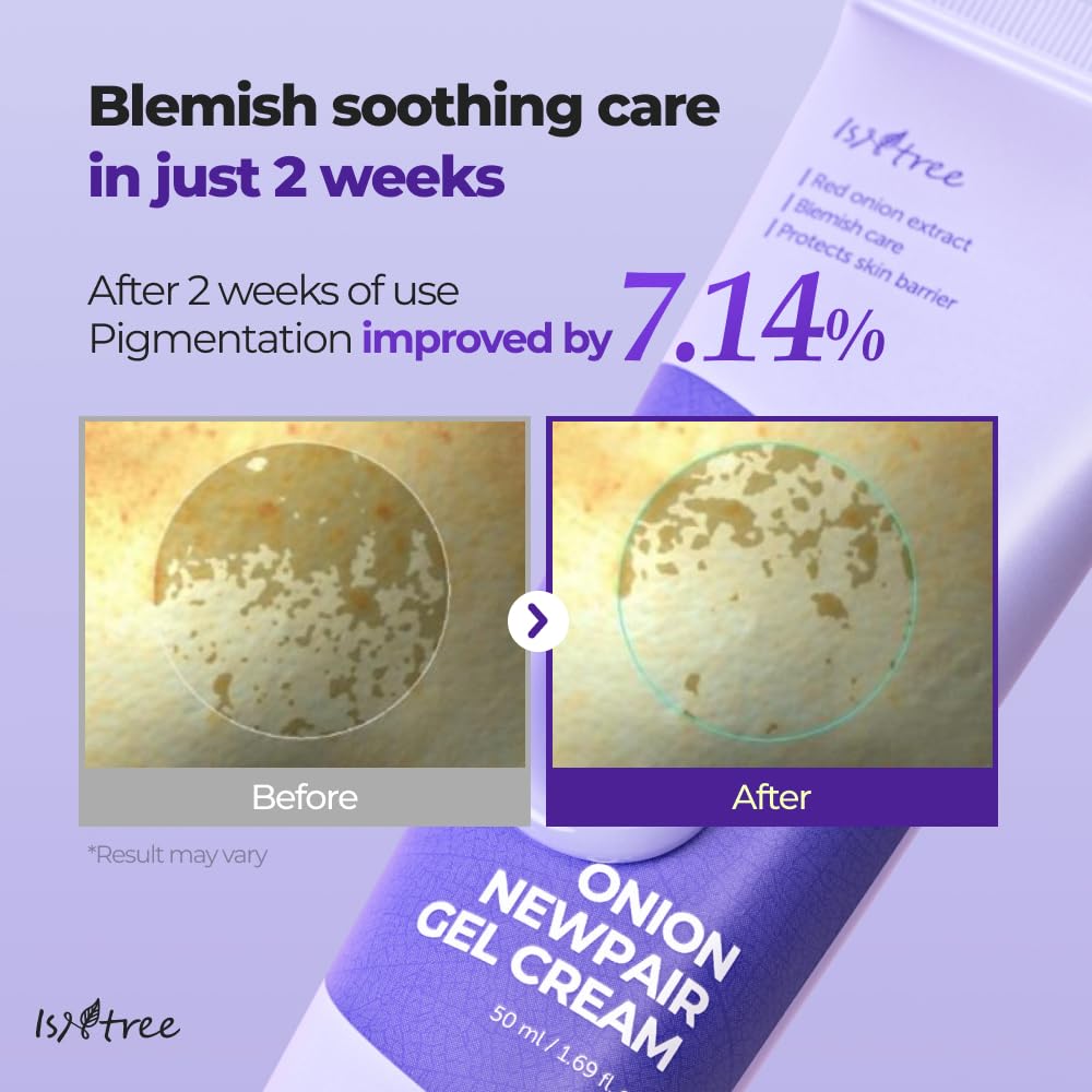 IsNtree Gel-Crème Oignon Newpair, hyaluronique triple-couche pour hydration en profondeur
