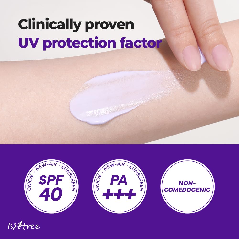 Formule hydratante ISNTREE Onion Newpair Sunscreen pour une peau confortable
