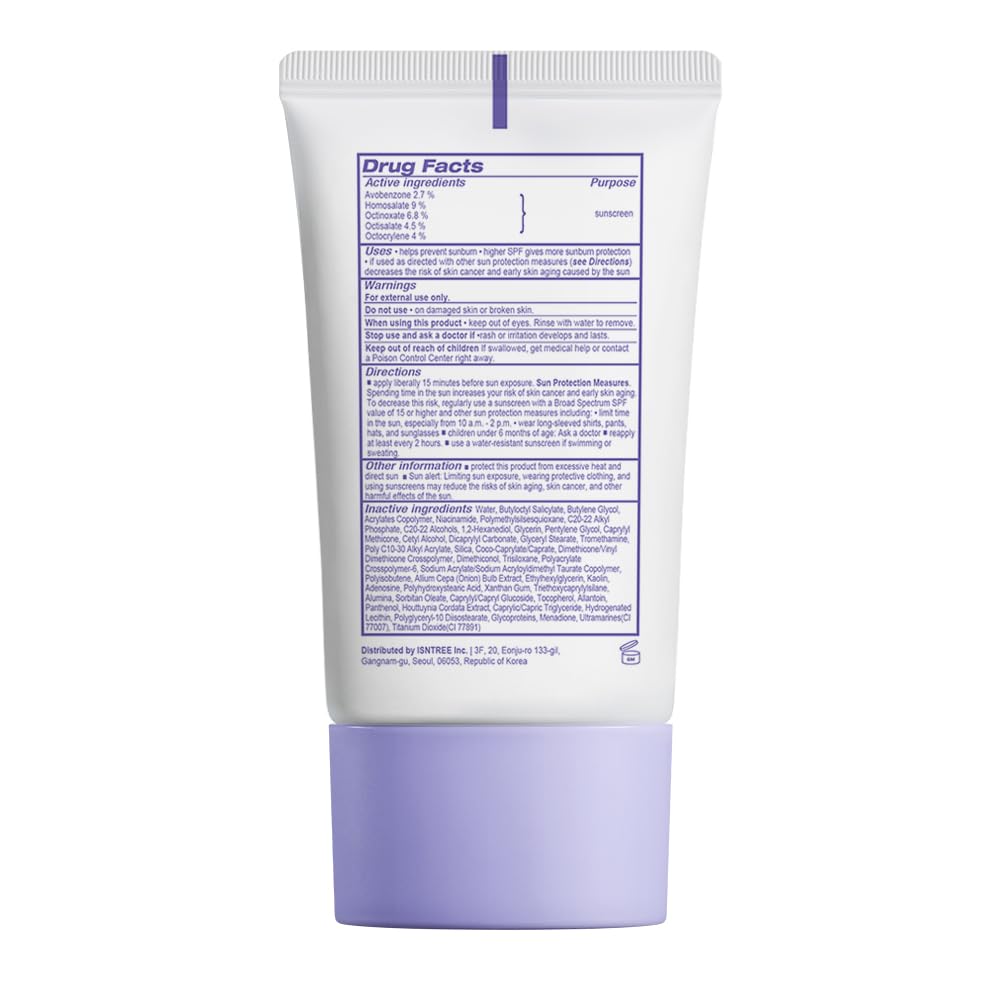 Utilisation quotidienne ISNTREE Onion Newpair Sunscreen comme base maquillage