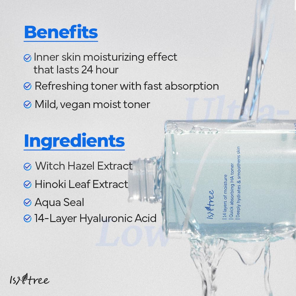 IsNtree tonique eau-mer Ulleung, minéraux apaisants pour la peau.