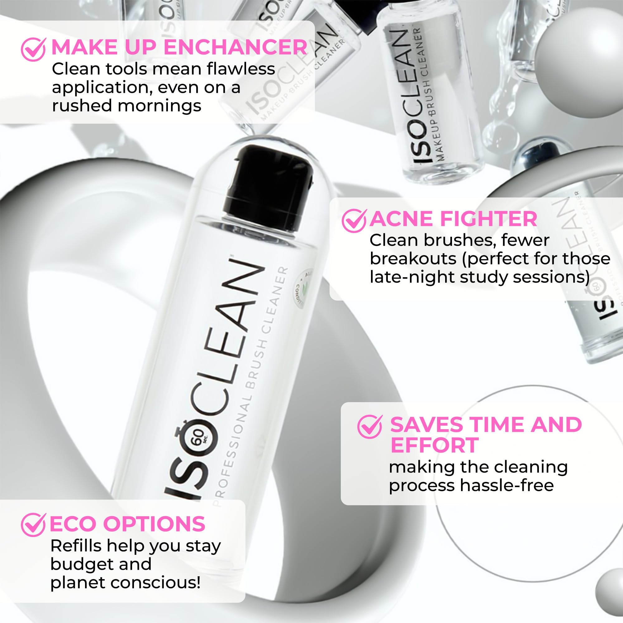 ISOCLEAN Nettoyeur Brosse Professionnel — vegan et rechargeable, option éco-responsable.