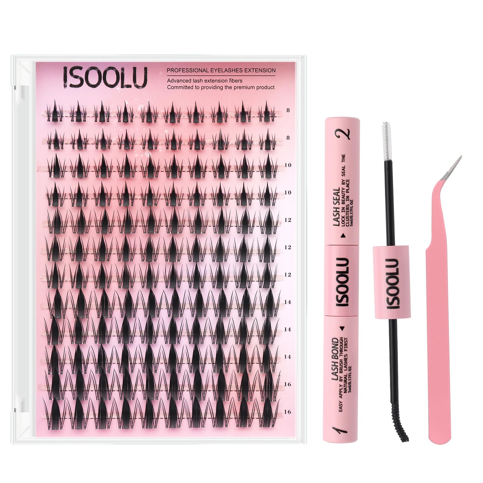 ISOOLU Fairy Cils Manga – kit d’extensions pour un regard volumineux et naturel.
