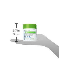 Isoplus application du soin ricin pour cheveux sains et brillants.